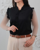 تاپ مجلسی زنانه مشکی سایز3