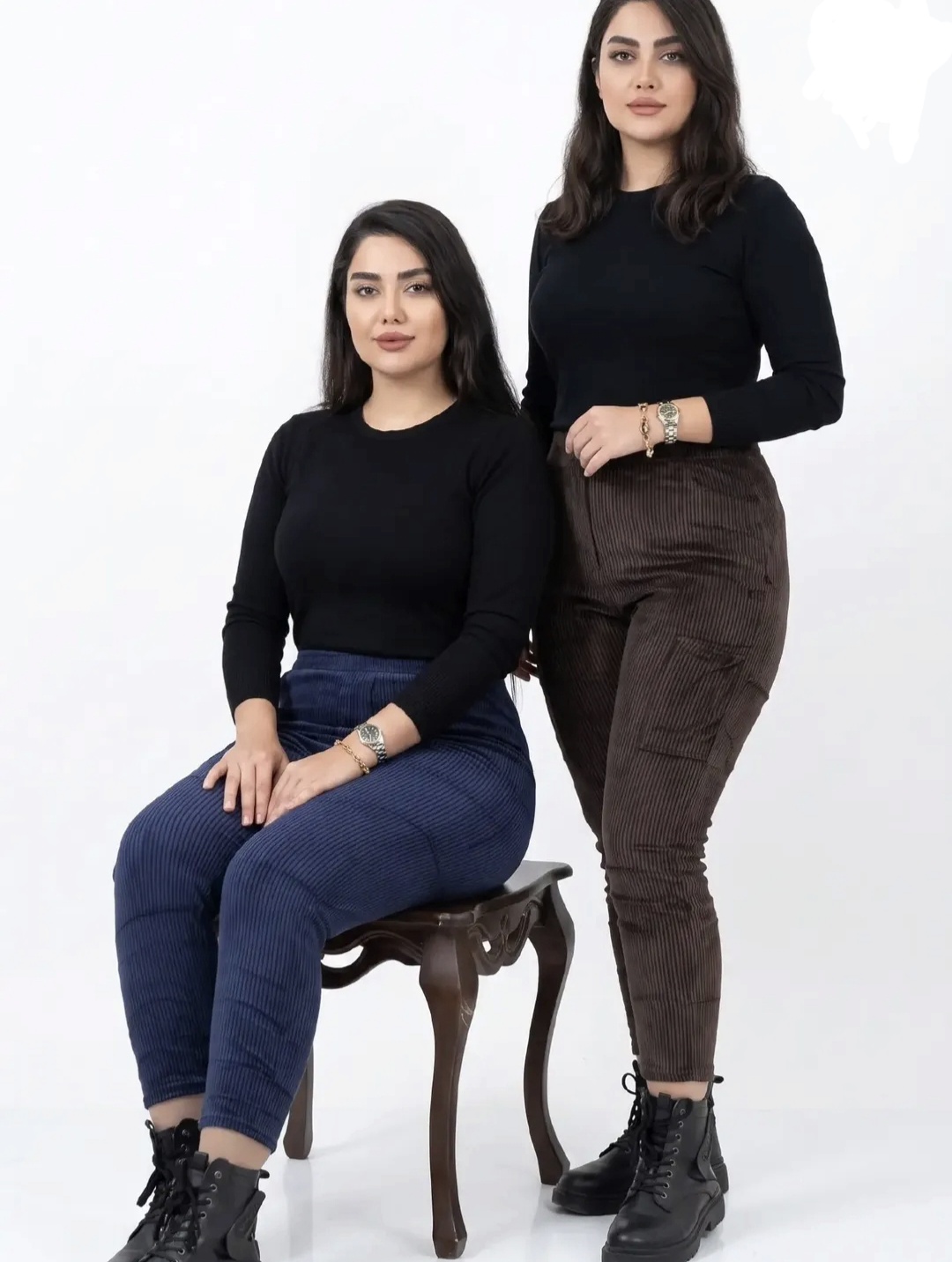 شلوار راحتی زنانه فاق بلند مخمل